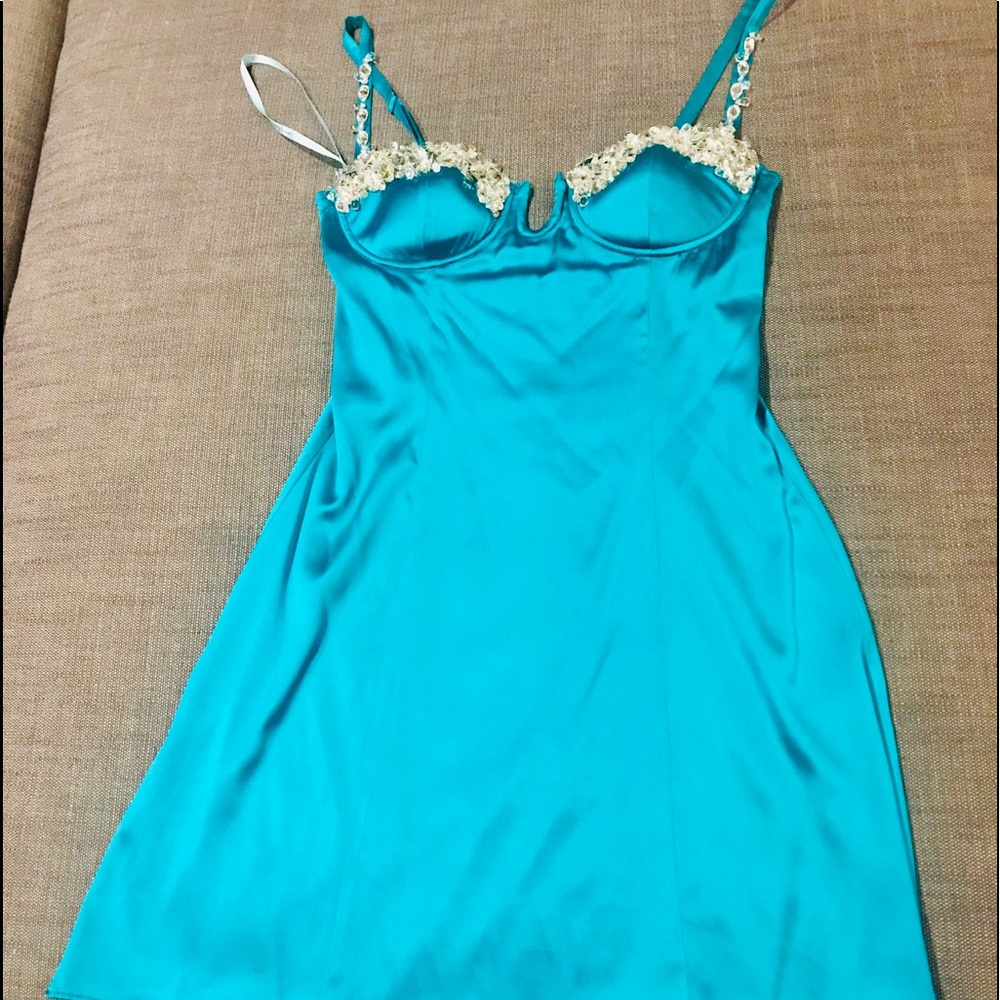 Guess Marciano silk mini slip dress